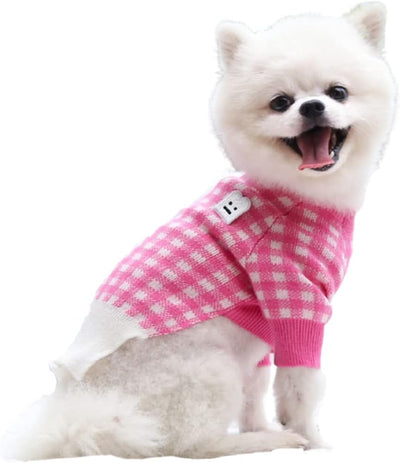 Dog Clothes Pink Sweater for Dogs Puppy Pets on Autumn and Winter (Pink, X-Large)